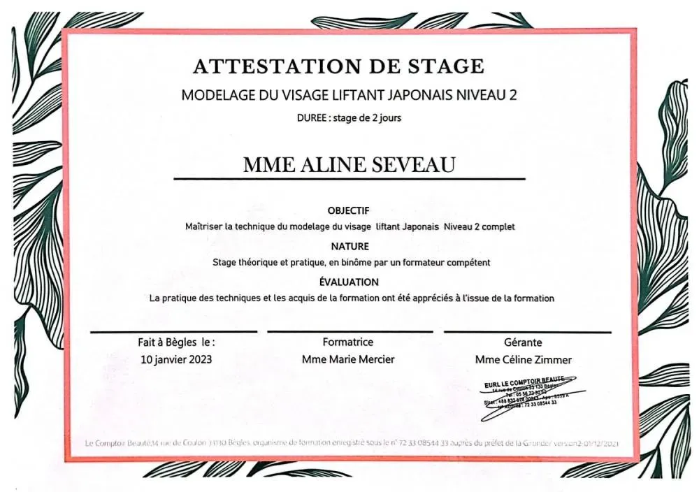 modelage du visage liftant japonais